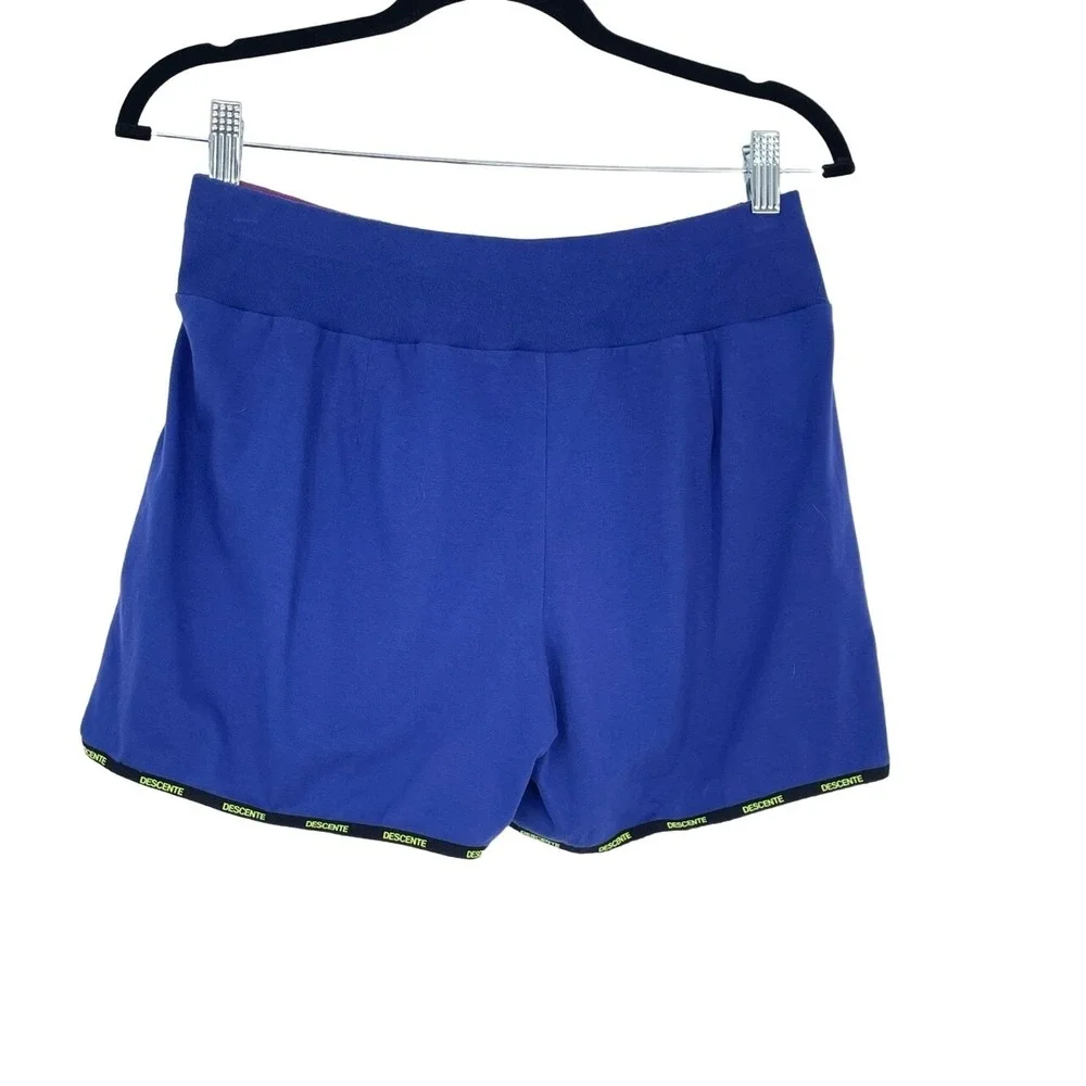 Descente Women's Purple & Blue Colorblock Logo Sporty Shorts Size XS
